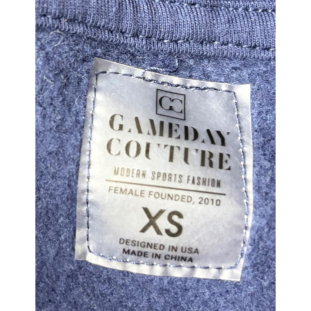 Dallas Cowboys Rhinestone Cropped Hoodie Women's XS Navy Blue NFL Pullover - Picture 4 of 13